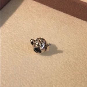 Teapot Pandora Charm (silver and gold)